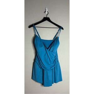 Eco Swim Surplice Neckline Swim Dress Size 16